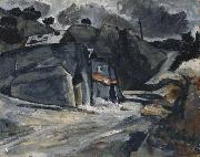 Paul Cezanne Paysage provencal, or Rochers a L'Estaque, or Masures sous la neige USA oil painting artist